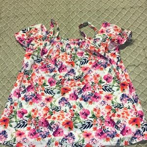 Cold shoulder floral top